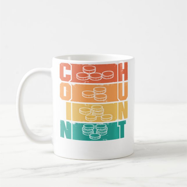 Caneca De Café Coleta de Moedas Numismata Numismática Caça de Moe (Esquerda)