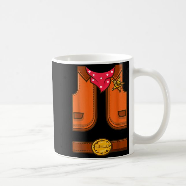 Caneca De Café Colete de Cowboy Simpático Xerife Ocidental Hallow (Direita)