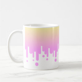 Caneca De Café Coletor de Gradiente Rosa e Amarelo