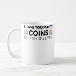 Caneca De Café Coletor de Moedas Engraçado Para Criança Numismata
