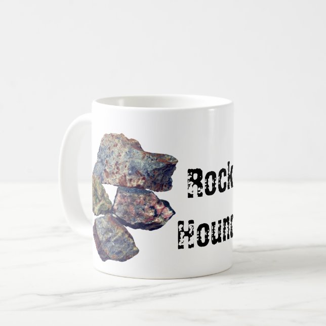 Caneca De Café Coletor de Rock Hound (Frente Esquerda)
