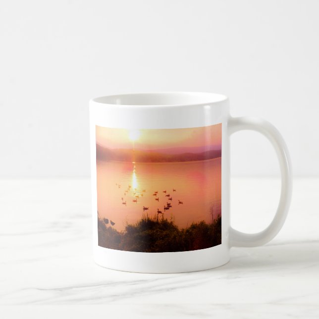 Caneca De Café Coletor solar rosa e pêssego (Direita)