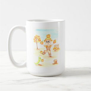 Caneca De Café Colheita alegre menino ruivo pequeno