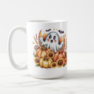 Caneca De Café Colheita de Halloween Fantasmagórica e Fofa de Out