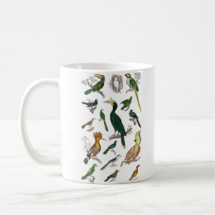 Caneca De Café Colheita de várias aves