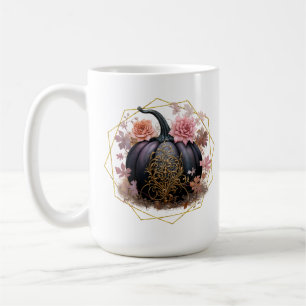 Caneca De Café Colheita Floral Monograma Mug
