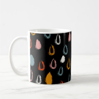 Caneca De Café Colírio de abstrato, rabisco tribal.