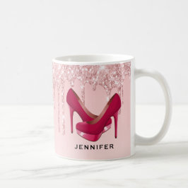 Caneca De Café Colírio Rosa Moderno, Drives e saltos altos