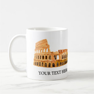 Caneca De Café Coliseu Roma, Itália Personalizada Design