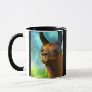 Caneca de café Collectible da arte do lama