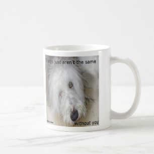 Caneca De Café Collie Barbudo Triste