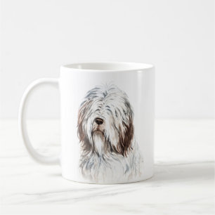 Caneca De Café Collie com Marca de Aquarela Personalizada
