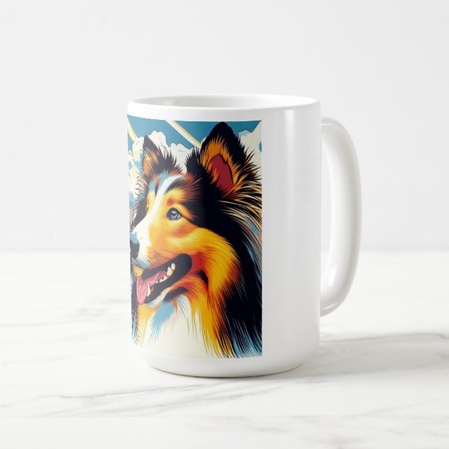 Caneca De Café Collie de Londres (Frente Esquerda)