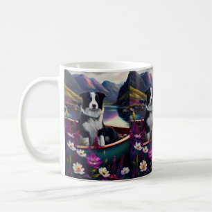 Caneca De Café Collie Fronteira em um Paddle: Uma Aventura Cênica
