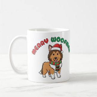 Caneca De Café Collie Mug de Natal: Feliz Woofmas