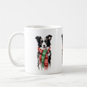 Caneca De Café Collie Mug, na fronteira natalícia