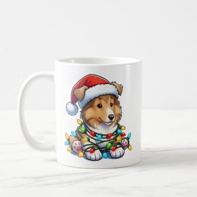 Caneca De Café Collie Mug, um belo Natal (Esquerda)