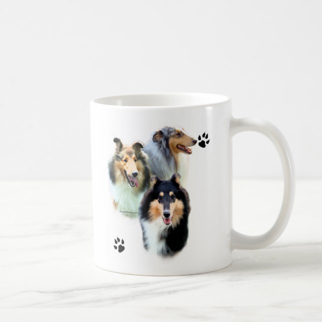 Caneca De Café Collie Trio (Direita)