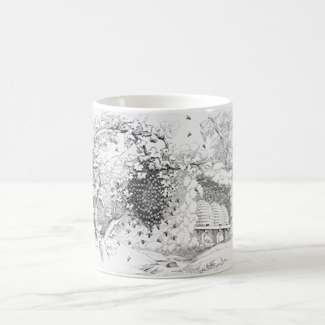 Caneca De Café Colmeias de Abelhas Vintage (Centro)