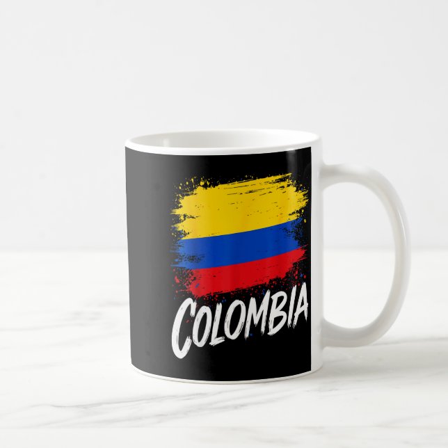 Caneca De Café Colombia Lover Colombian Flag  (Direita)