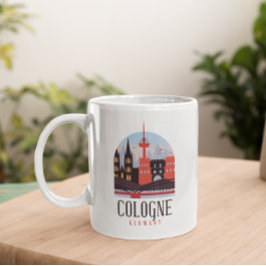 Caneca De Café Colônia Alemanha Vintage Cityscape