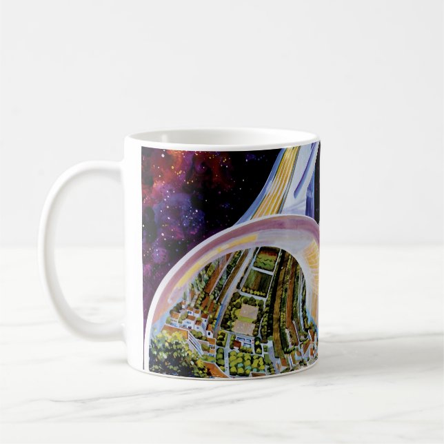 Caneca De Café Colônia de Habitat da Estação Espacial Torus Conce (Esquerda)