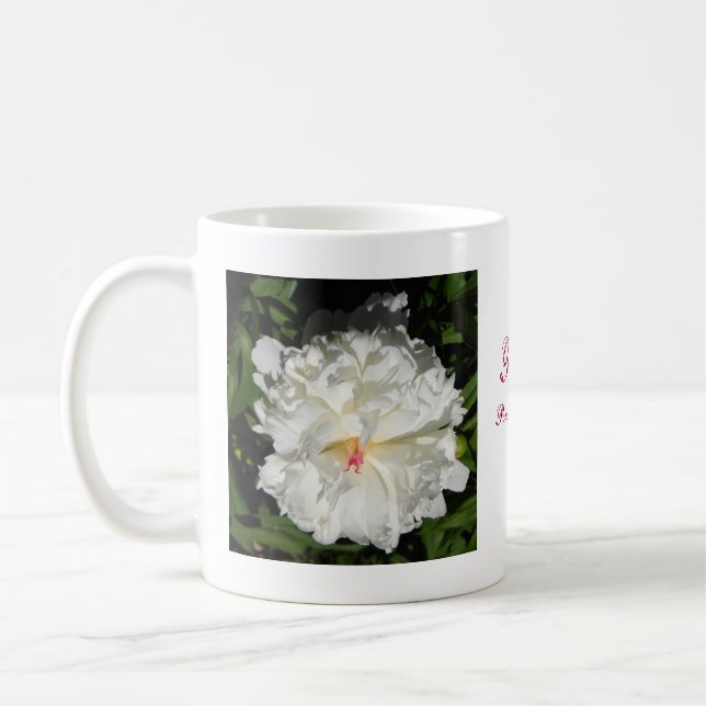 Caneca De Café colônia fecha Paeonia lactiflora (Esquerda)