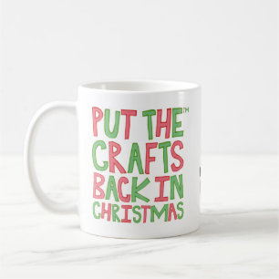 Caneca De Café Coloque as Artesanatos de volta no Natal
