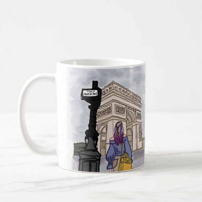 Caneca De Café Coloque Charles de Gaulle Paris. (Esquerda)