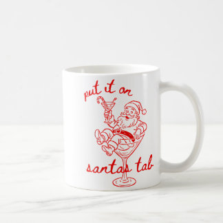 Caneca De Café Coloque Na Conta Do Papai Noel Funny Natal Cauda D