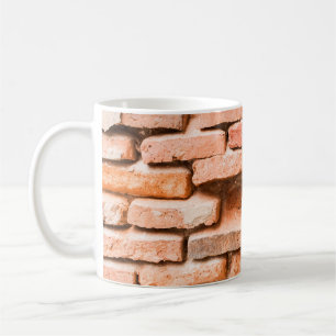 Caneca De Café Coloque o fundo e a textura da parede de tijolos.
