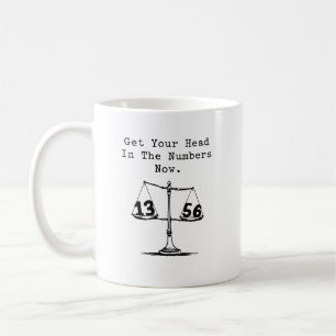 Caneca De Café Coloque Sua Mente Nos Números Foco em Matemática