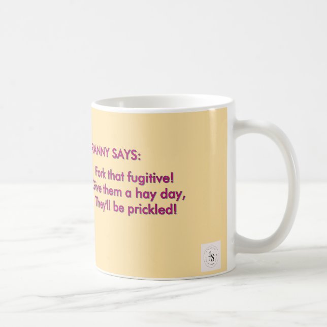 Caneca De Café Coloque Um Garfo Nele! Série Fuchsia (Direita)