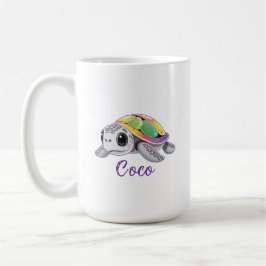 Caneca De Café Color Burst Sea Turtle