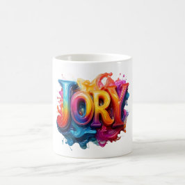 Caneca De Café Color Splash "JORY" Art Design