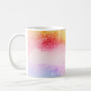 Caneca De Café Coloração d'água abstrato de arte em segundo pl