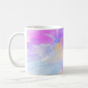 Caneca De Café Coloração d'água abstrato de arte em segundo pl