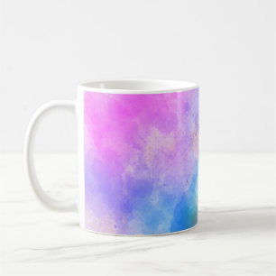 Caneca De Café Coloração d'água abstrato de arte em segundo pl