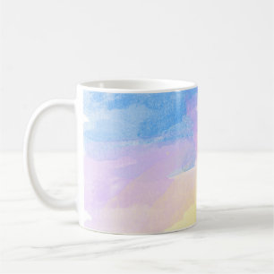 Caneca De Café Coloração d'água abstrato de arte em segundo pl