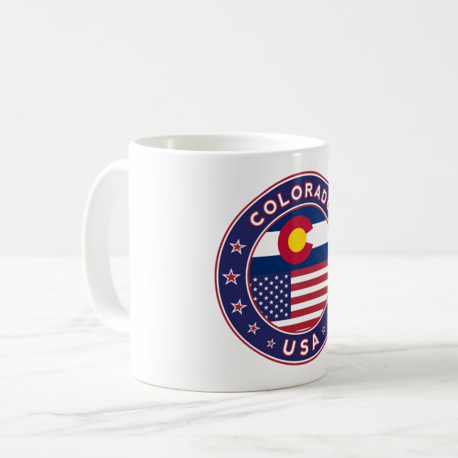 Caneca De Café Colorado (Frente Esquerda)