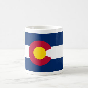 Caneca De Café Colorado: A Bandeira do Estado Centenário dos EUA