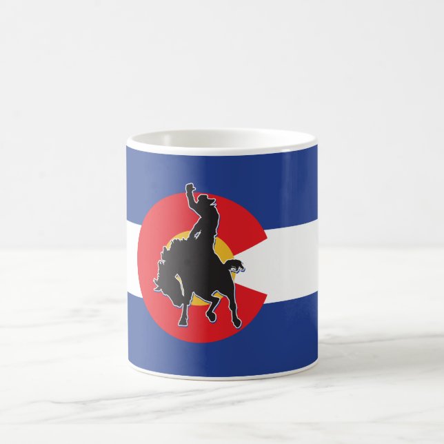 Caneca De Café Colorado Flag Cowboy (Centro)