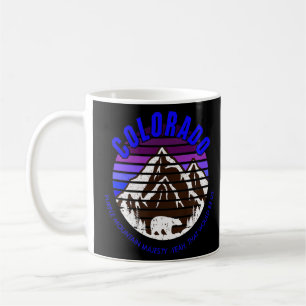 Caneca De Café Colorado Flag Vintage Outdoor Mountain Graphic De