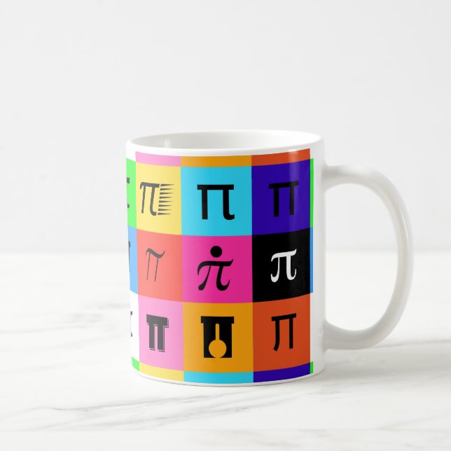 Caneca De Café colorblock feliz pi dia (Direita)