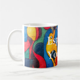 Caneca De Café Colorcubo 2 Clássico de Cubismo Colorido