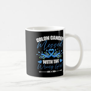 Caneca De Café Colorectal de Sobrevivência de Cancer de Fita Azul