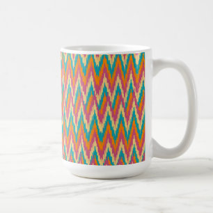 Caneca De Café Colores de Especiarias de Design do iKat Zigzag