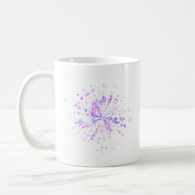 Caneca De Café Colorful Abstract Neon Splash (Esquerda)