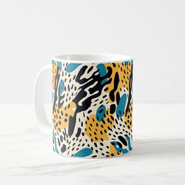 Caneca De Café Colorful Animal Print Mug 06 (Frente Esquerda)