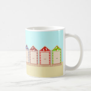 Caneca De Café Colorful Beach Huts Summer